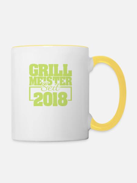 2018 - Tasse zweifarbig - Weiß/Gelb