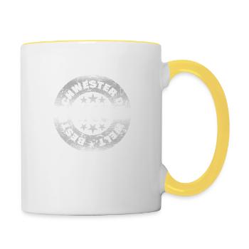 Born in 1963 - Contrasting Mug - white/yellow - Right
