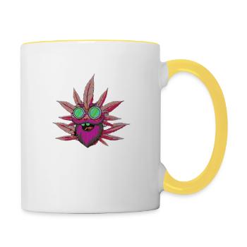 Crazypurple - Tasse zweifarbig - Weiß/Gelb - Rechts