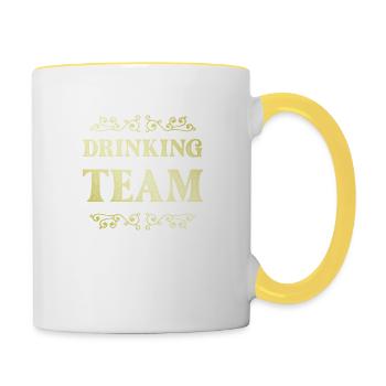 drinking team - Contrasting Mug - white/yellow - Right