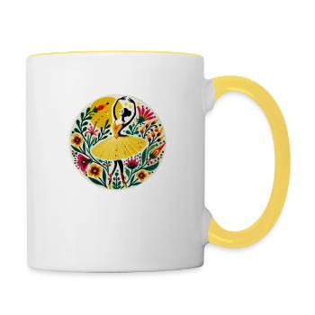 Yellow Ballerina - Contrasting Mug - white/yellow - Right