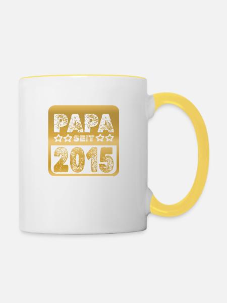 2015 - Tasse zweifarbig - Weiß/Gelb