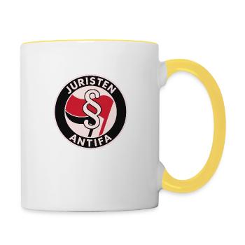 Juristen Antifa - Tasse zweifarbig - Weiß/Gelb - Rechts