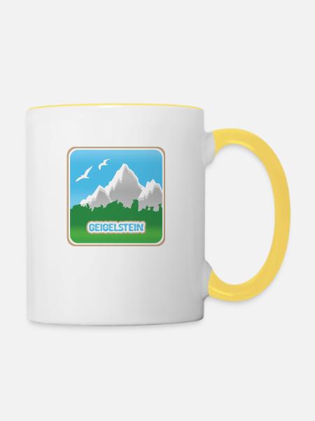 Geigelstein - Tasse zweifarbig - Weiß/Gelb