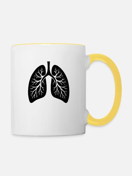 lunge - Tasse zweifarbig - Weiß/Gelb