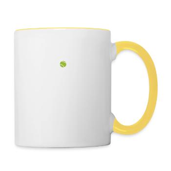 Ich kann kein Tennisgeschenk Tennisspieler haben - Tasse zweifarbig - Weiß/Gelb - Rechts