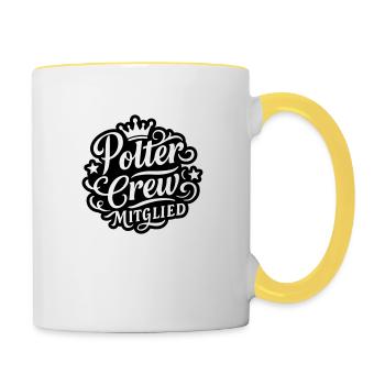 Polter Crew - Tasse zweifarbig - Weiß/Gelb - Rechts