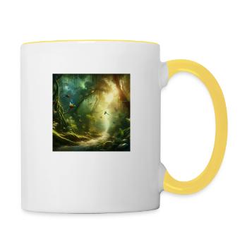 Explore Texts - Contrasting Mug - white/yellow - Right