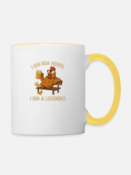 Legende - Tasse zweifarbig - Weiß/Gelb