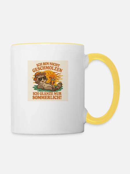 Summertime Koala - Tasse zweifarbig - Weiß/Gelb