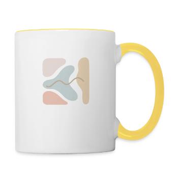 Art n°1 - Mug contrasté - blanc/jaune - Droite