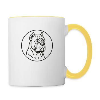 Cane Corso - Contrasting Mug - white/yellow - Right