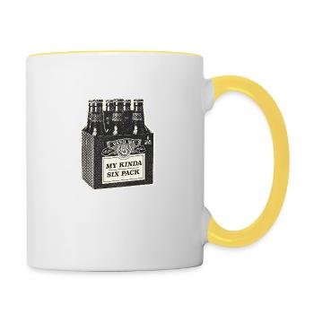 My Kinda Six Pack - Contrasting Mug - white/yellow - Right