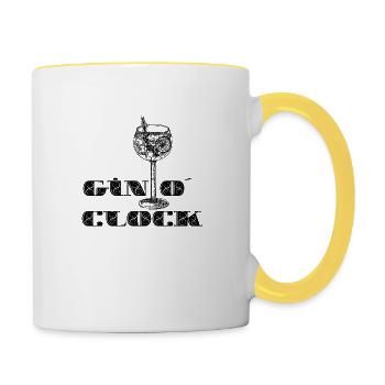 GIN O´CLOCK - Tasse zweifarbig - Weiß/Gelb - Rechts