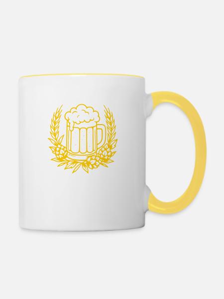 Bahre - Tasse zweifarbig - Weiß/Gelb