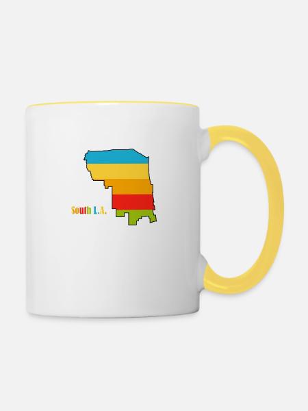 Süd-L.A. - Tasse zweifarbig - Weiß/Gelb