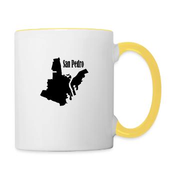 San Pedro L.A. White - Contrasting Mug - white/yellow - Right