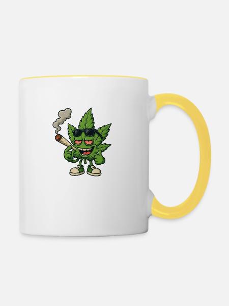 Dr. Greenhit - Tasse zweifarbig - Weiß/Gelb