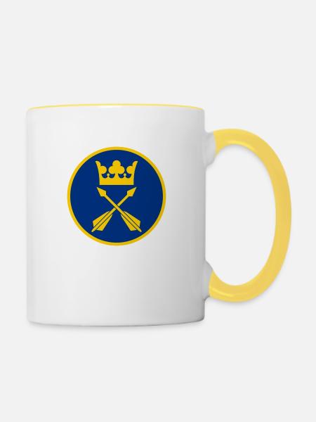 Luftwaffe von Dalarna - Tasse zweifarbig - Weiß/Gelb