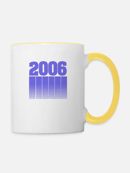 2006 - Tasse zweifarbig - Weiß/Gelb