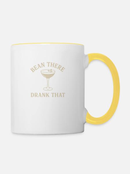 Bean There, Drank That - Tasse zweifarbig - Weiß/Gelb