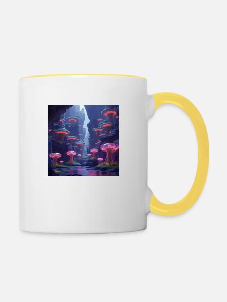 Fantasy Designs - Tasse zweifarbig - Weiß/Gelb