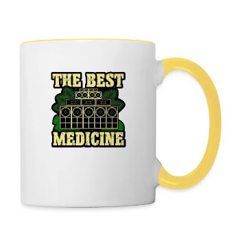 Healing through music - Contrasting Mug - white/yellow - Right