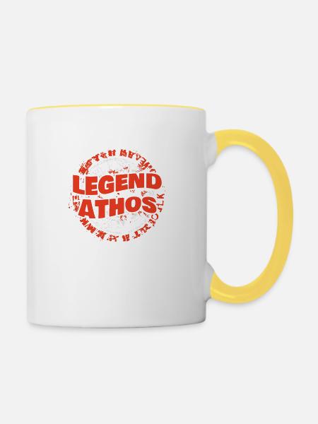 Athos - Tasse zweifarbig - Weiß/Gelb