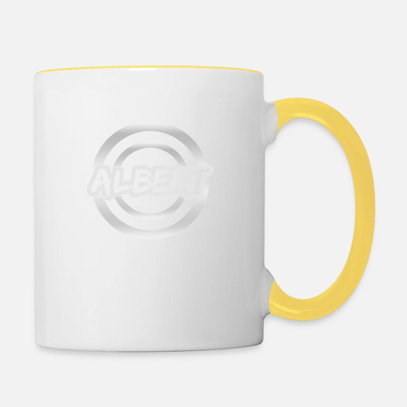 Cadeau Albert - Mug contrasté - blanc/jaune