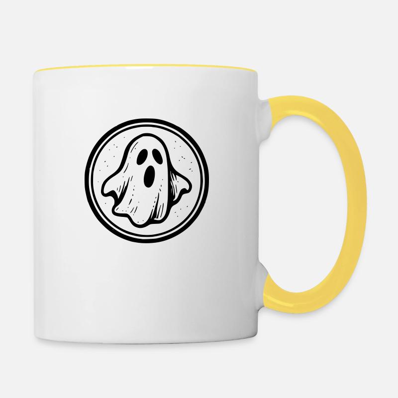 Fantome - Mug contrasté - blanc/jaune