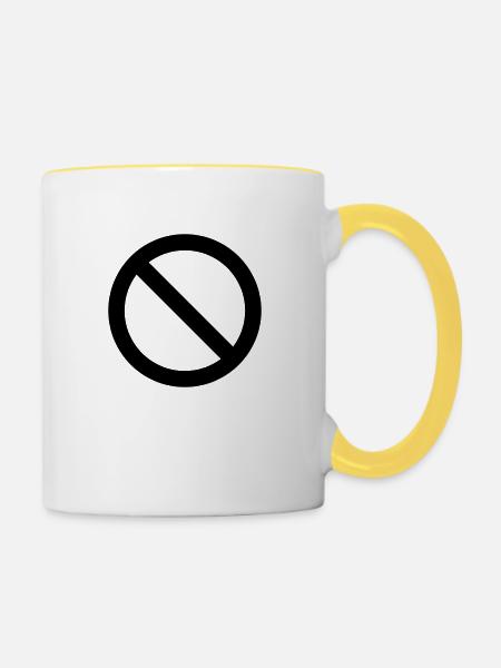 VERBOTEN!!!! - Tasse zweifarbig - Weiß/Gelb