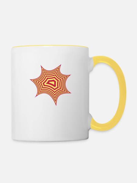flush5 - Tasse zweifarbig - Weiß/Gelb