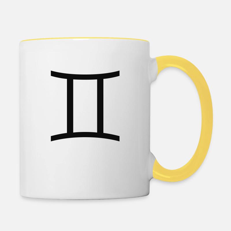 gemini gemini / - Mug contrasté - blanc/jaune