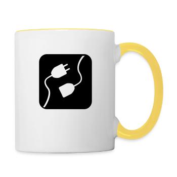 Electricity - Contrasting Mug - white/yellow - Right