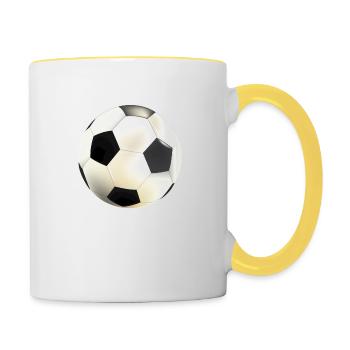 balle - Mug contrasté - blanc/jaune - Droite
