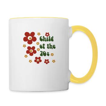 Child of the 70s - Mug contrasté - blanc/jaune - Droite