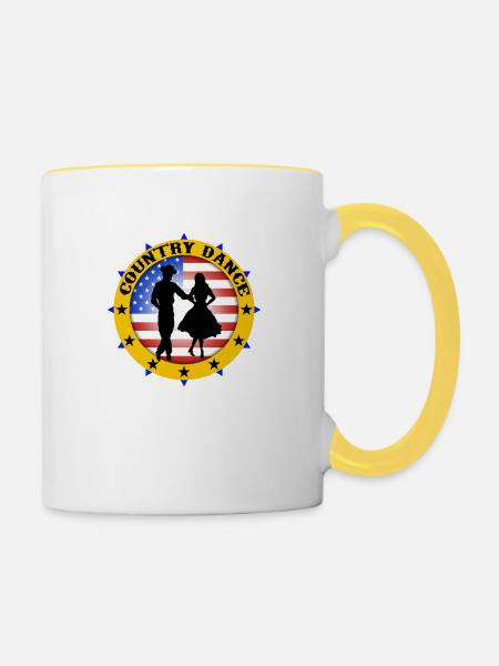 Country Dance - Tasse zweifarbig - Weiß/Gelb