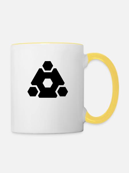 HEXAGON 07 - Tasse zweifarbig - Weiß/Gelb