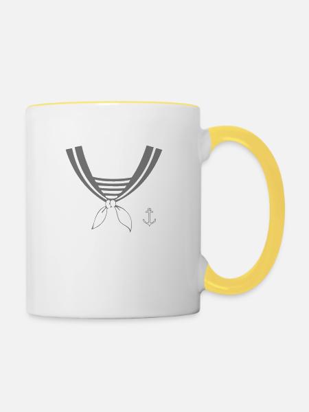 sailor - Tasse zweifarbig - Weiß/Gelb