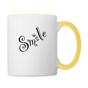 Smile - Tasse zweifarbig - Weiß/Gelb - Rechts