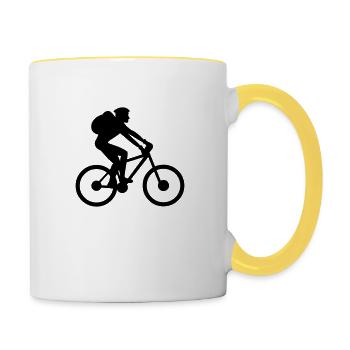 Mountain Biker - Contrasting Mug - white/yellow - Right