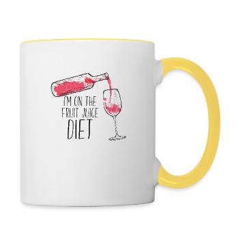 Wine - Contrasting Mug - white/yellow - Right