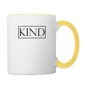 ENFANT - Mug contrasté - blanc/jaune - Droite