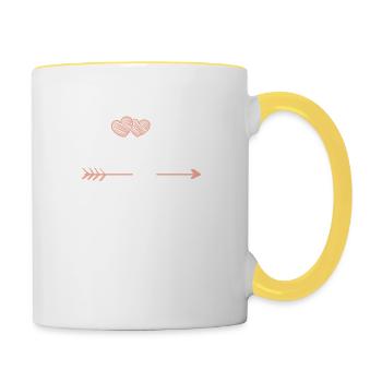 bride crew - Contrasting Mug - white/yellow - Right
