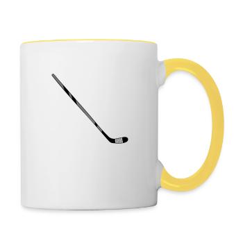 Stick Ice Hockey - Contrasting Mug - white/yellow - Right