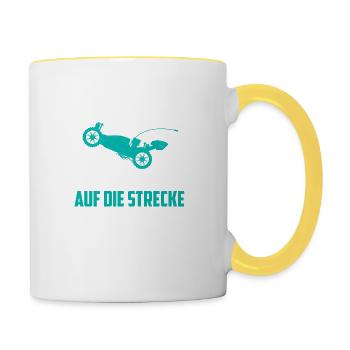 Mir reicht's ich gehe auf die Strecke RC Car Mode - Tasse zweifarbig - Weiß/Gelb - Rechts