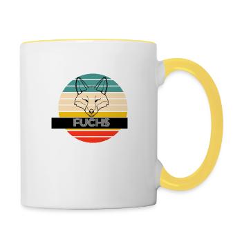 Fuchs oder was? - Tasse zweifarbig - Weiß/Gelb - Rechts