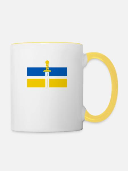 UA Sword - Tasse zweifarbig - Weiß/Gelb