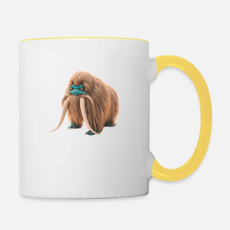 Mammouth - Mug contrasté - blanc/jaune