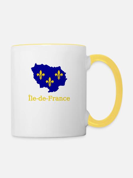 Île de France - Tasse zweifarbig - Weiß/Gelb